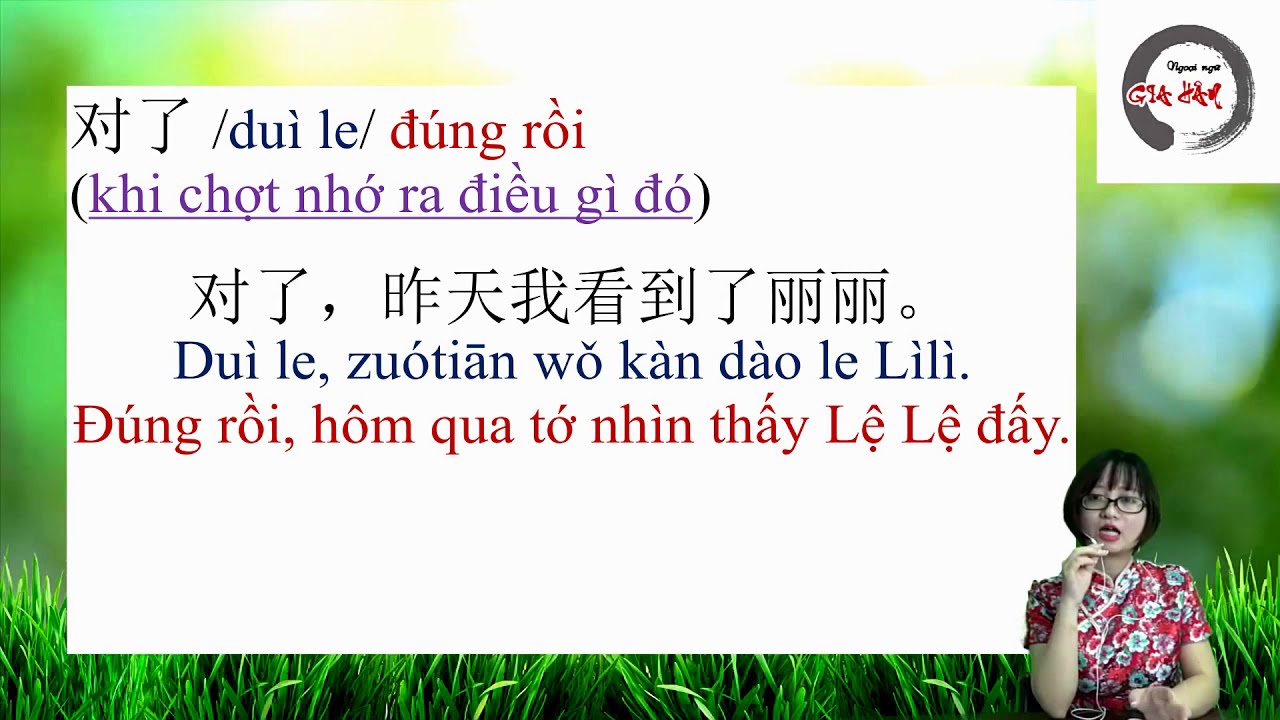 Học từ vựng tiếng Trung Hán ngữ 2- Bài 26