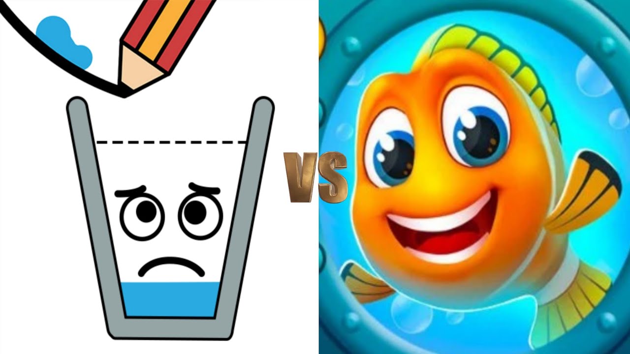 Happy Glass Puzzle VS Save The Fish Teaser Logic Puzzle Merge Double MrrA Games!