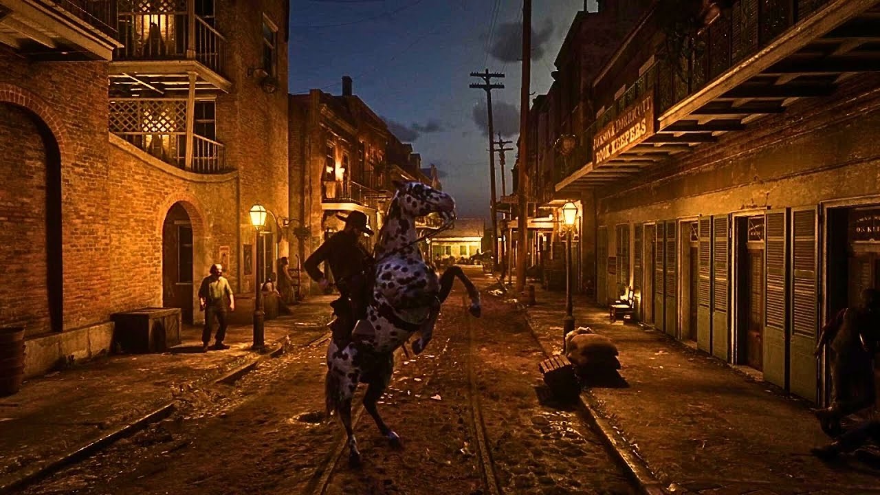 RDR2 ASMR with Arthur Morgan | Relaxing Horse Ride by Night