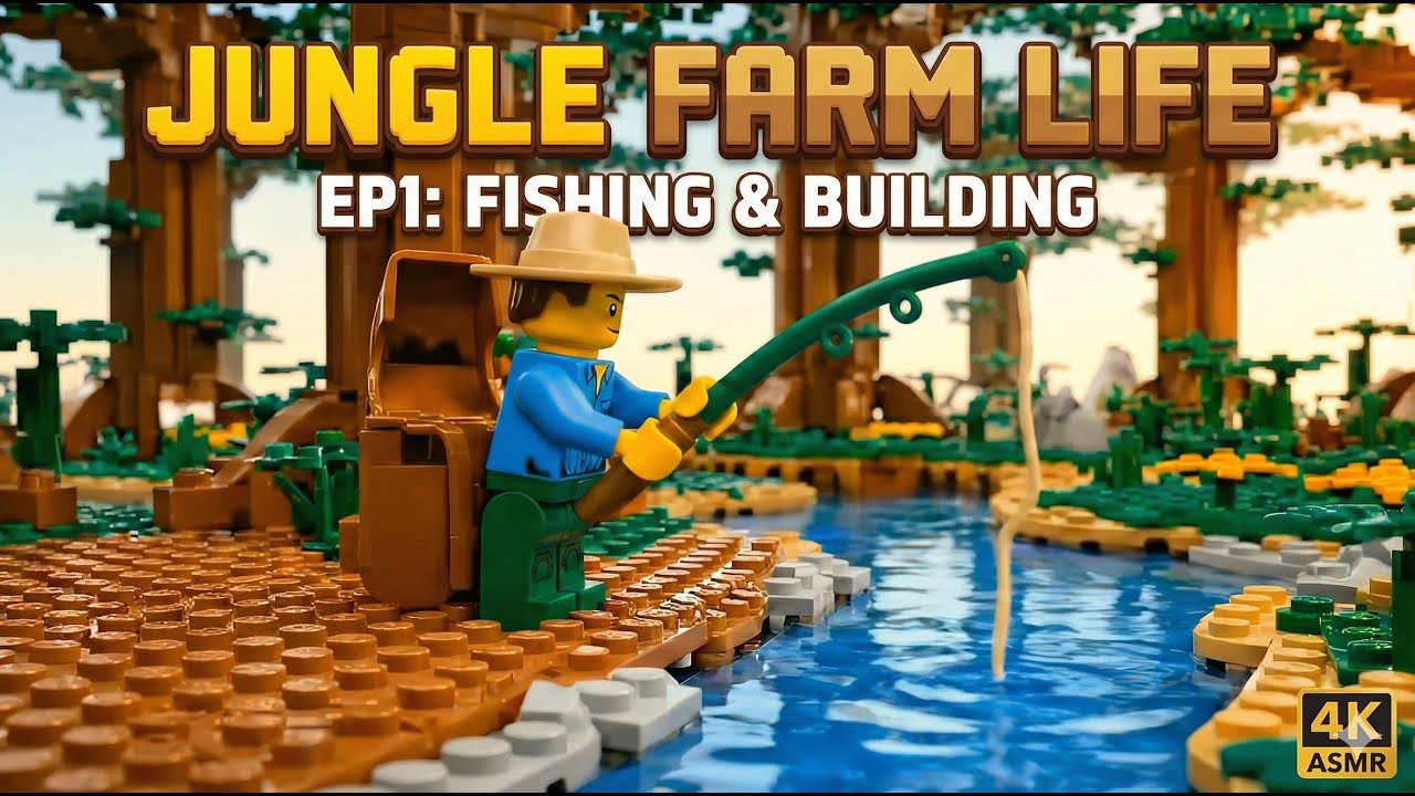 Building a LEGO Farm: Bamboo Fence & Morning Routine 🎍 | Satisfying ASMR