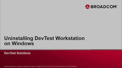 Uninstalling DevTest Workstation on Windows