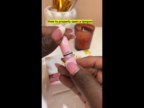 How to properly open a tampon