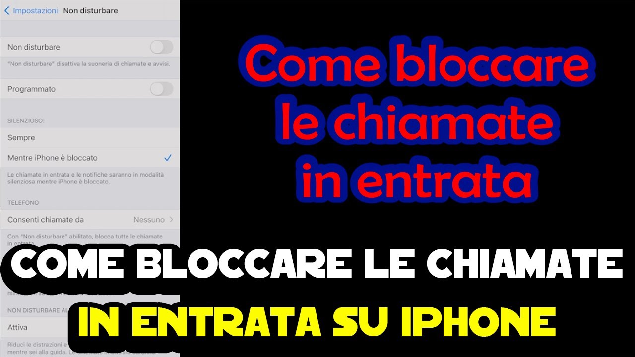Come bloccare le chiamate in entrata su iPhone - YouTube