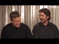 Matt Damon and Christian Bale get real about weight loss, Batman vs. Bourne and more [extended]