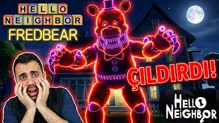 NEON FREDBEAR ÇILDIRDI! 😱 Hello Neighbor Halloween #helloneighbor #fredbear #halloween 