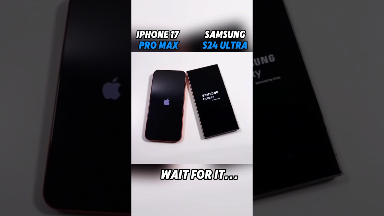 🔥 iPhone 17 Pro Max vs Samsung S24 Ultra Boot-Up Speed Test! 🚀