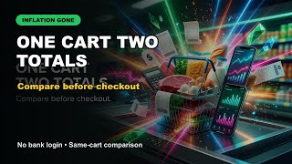 One cart. Two grocery totals. Compare first. #shorts