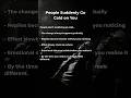 Why People Suddenly Go Cold on You #mindsethumanbehaviour #depthpsychology #mentalalchemy