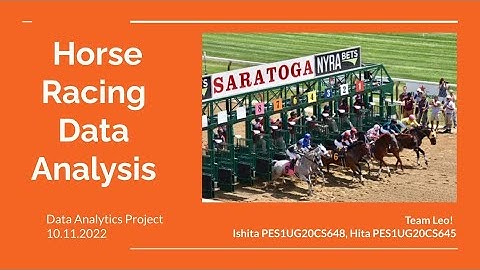 Derby Horse Racing Data Analysis | Data Analytics Project