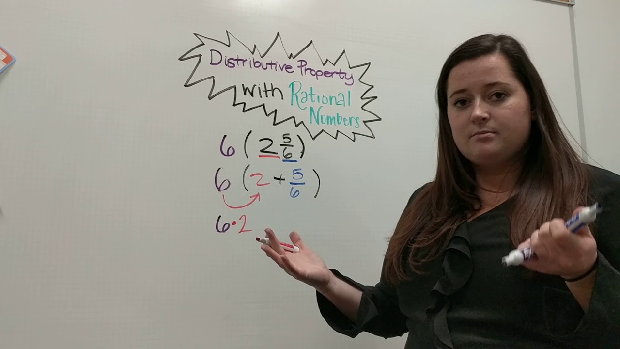 Distributive Property with Rational Numbers - YouTube