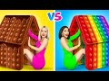 Comida de Verdade VS Comida de Chocolate | Comer Apenas Chocolate o Dia Todo por RATATA COOL