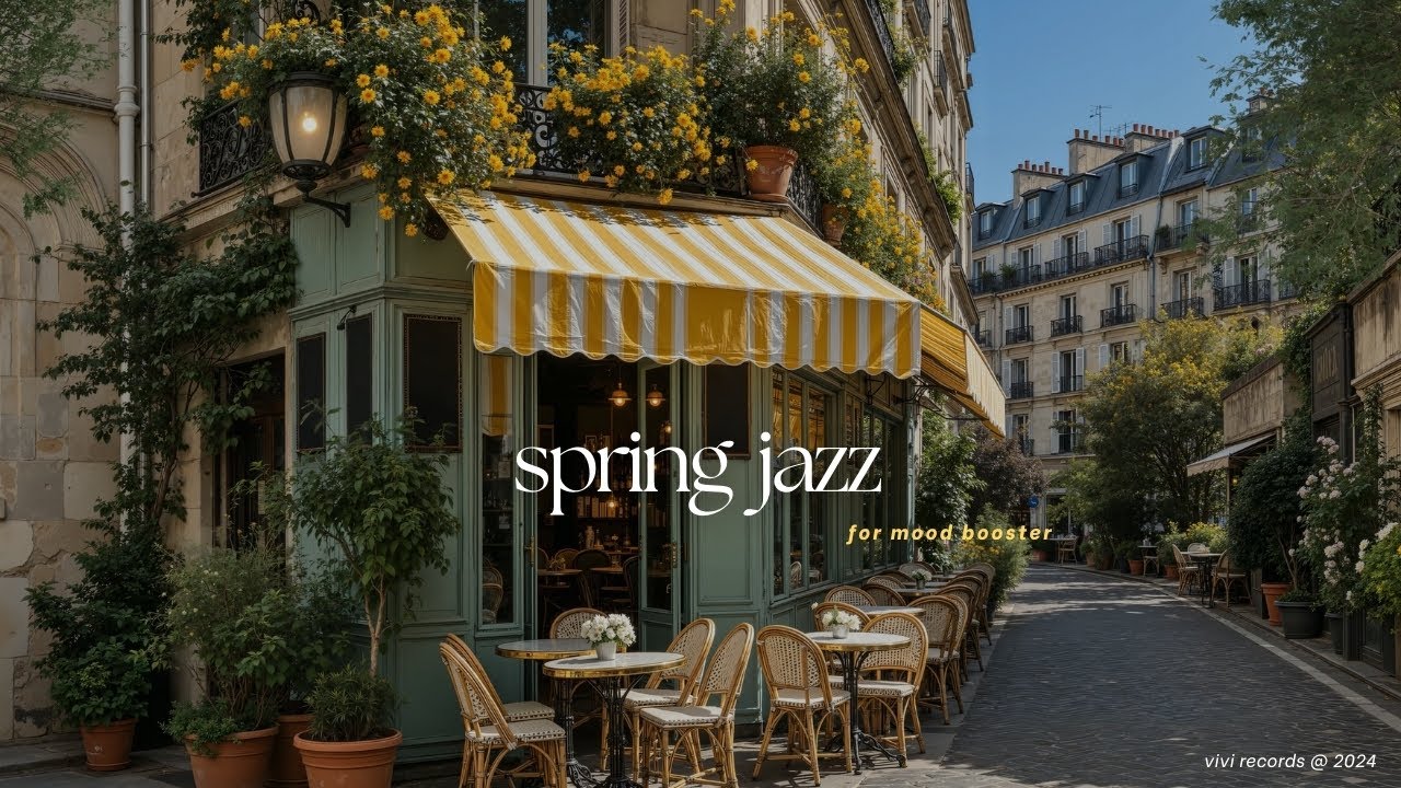 Relaxing January Spring Jazz 🌸 Cozy Coffee Shop Ambience for Mood Booster, Study in Season Change