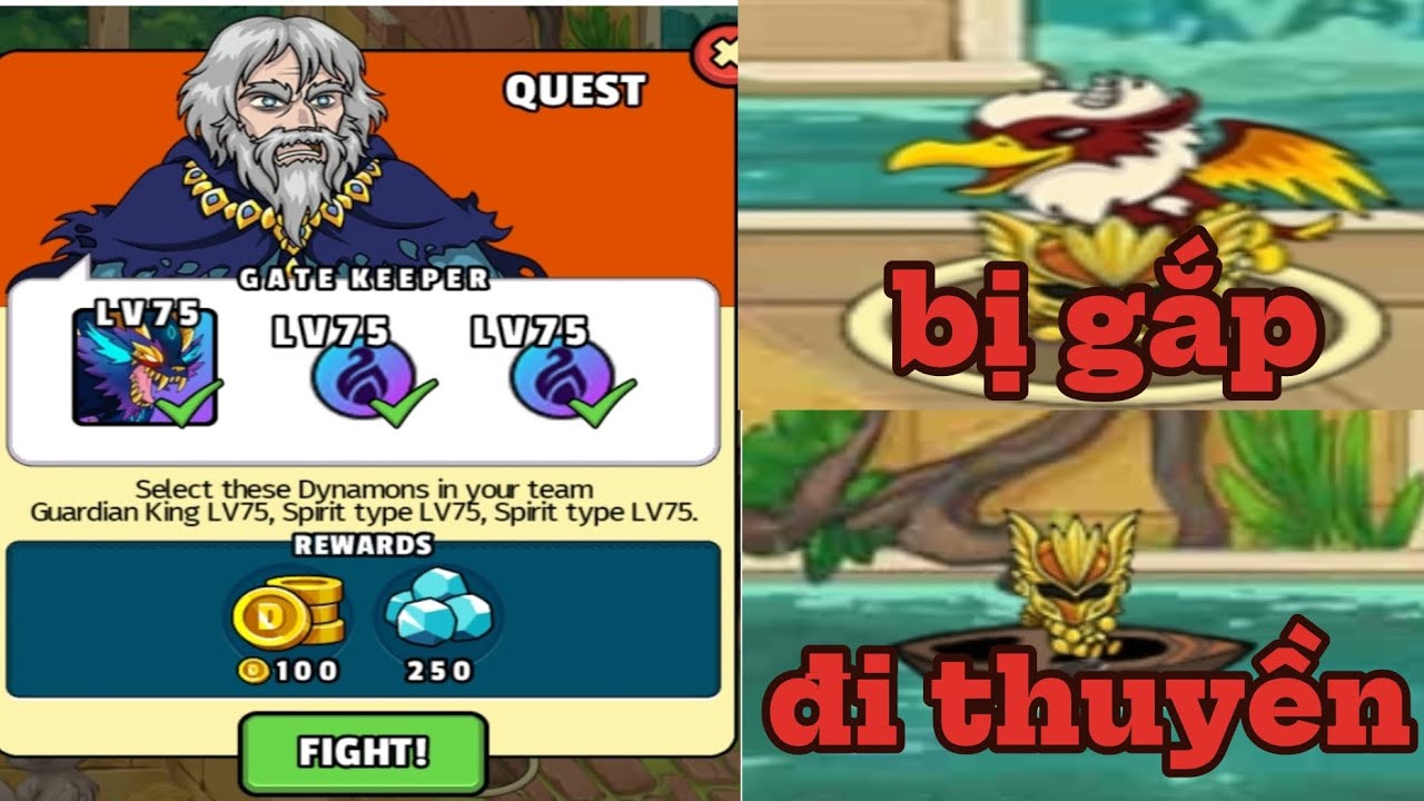 Dynamons word guardian temple tập 2 : mình đánh boss mở cánh cổng và được đi thuyền siêu hài