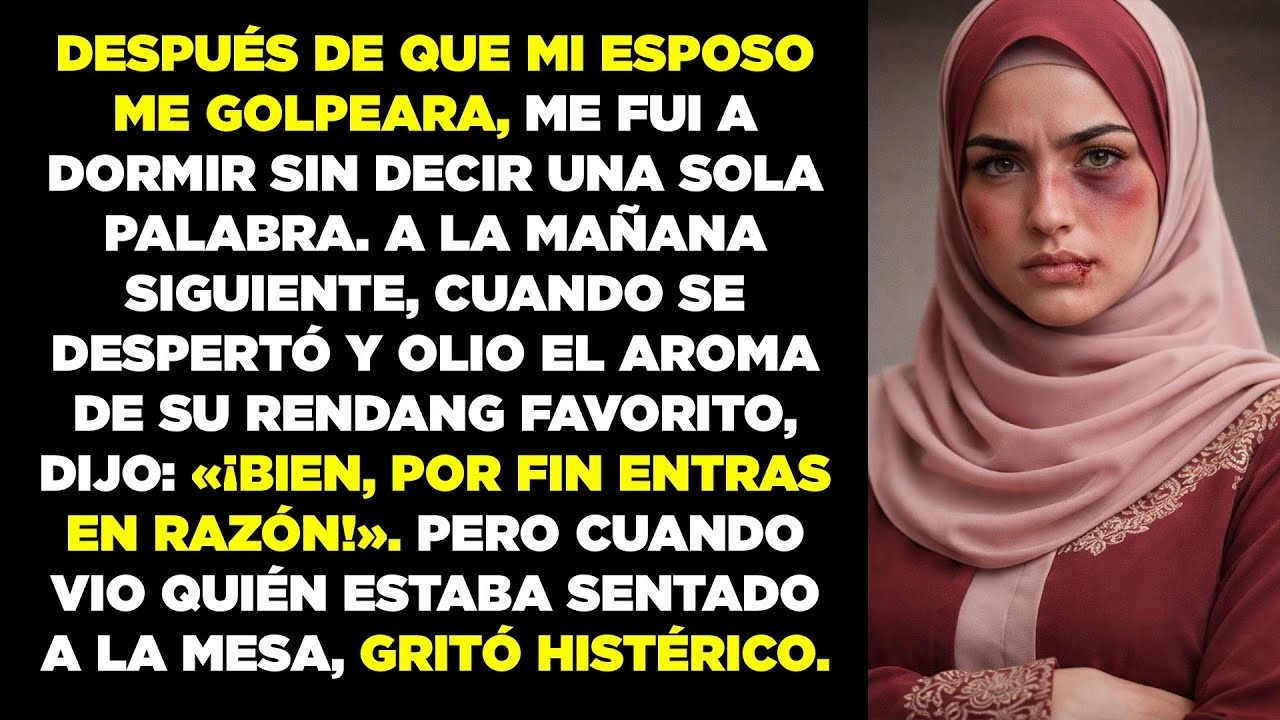 Mi esposo me golpeó la cara una y otra vez… pero por la mañana hice que se pusiera histérico porque…