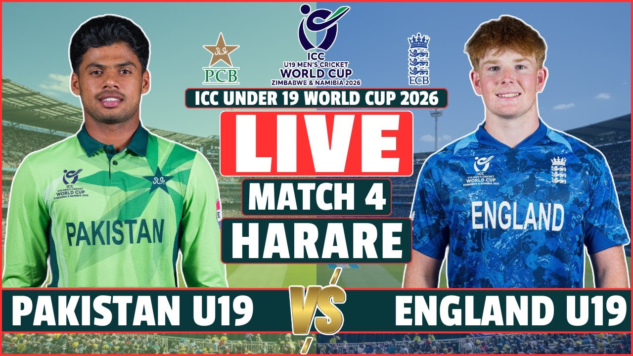 ICC U19 World Cup 2026 Live: Pakistan U19 vs England U19 Live | PAK vs ENG Live Scores & Commentary