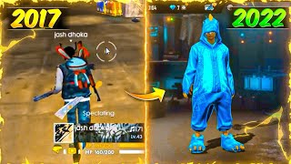 FREE FIRE PLAYERS 2017 VS 2021 🔥 I FOUND TSG JASH (TWO SIDE GAMERS)