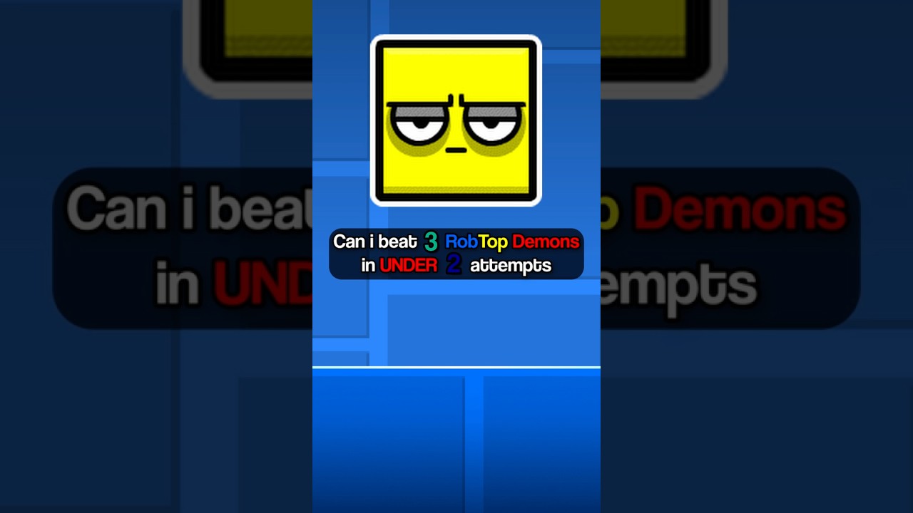CAN I BEAT ALL 3 ROBTOP DEMONS in 3 Attempts?! 🔥😳 #geometrydash #gd #robtop #shorts