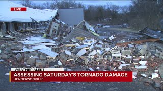 Damage in Hendersonville the morning after a deadly tornado outbreak