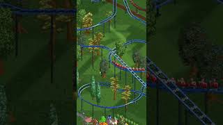 Insane (terrain) Junior coaster !!! (angle 2) Help me name it ! #openrct2 #rct #rct2 #shorts