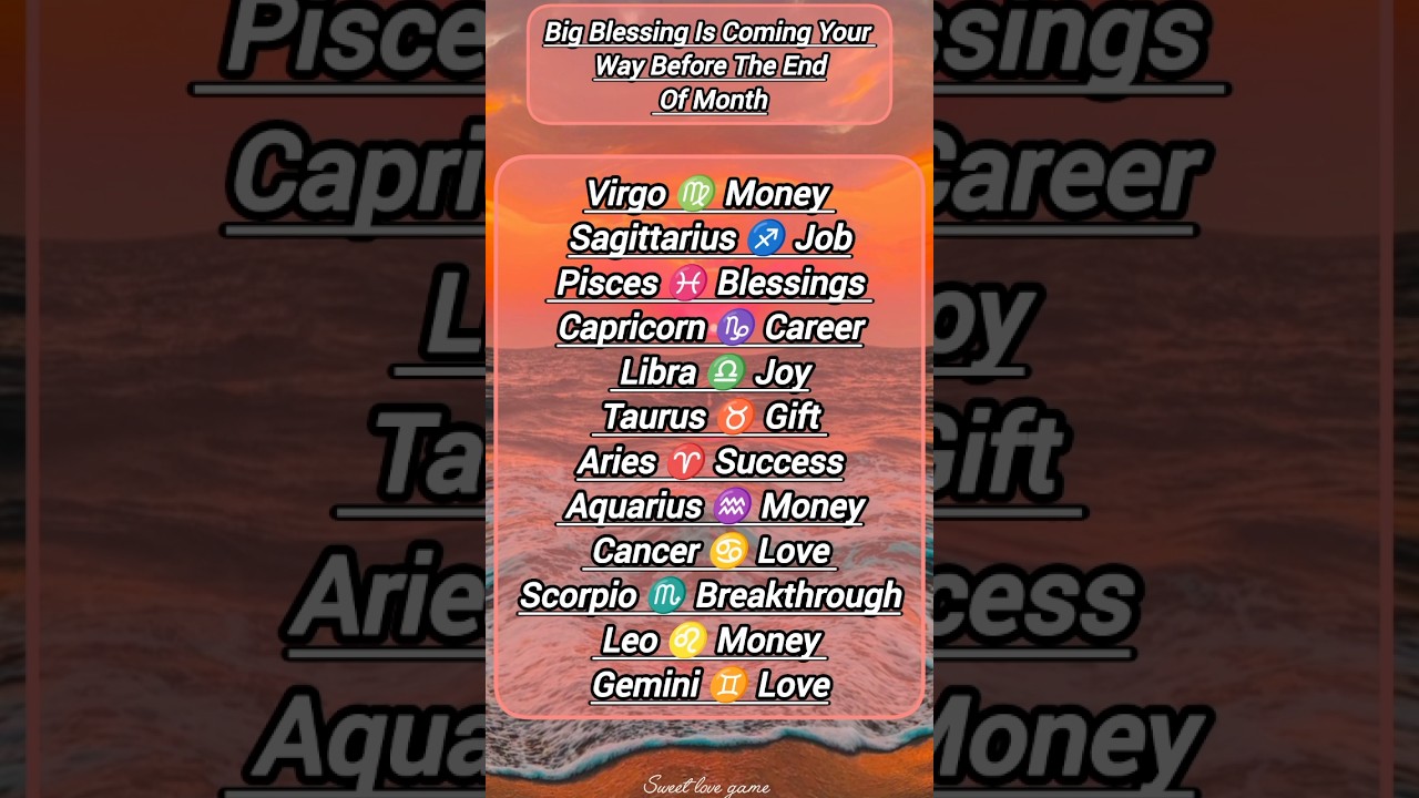 Big Blessings is Coming Before The End of Month