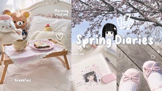 Romanticizing spring ₊˚ 🍥┆solo date ┆shopping┆playing games┆healthy routine .☘︎ ݁˖ 