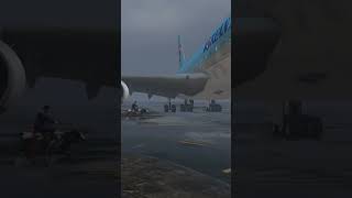 Rain Storm Runway Survival Challenge With A Cow And A Jumbo Jet #GTA5Mods #KoreanAir