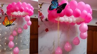 How to make Balloon jhoomar | easy decoration ideas at home | balloon decoration jhumar
