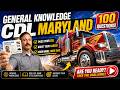 CDL Maryland Practice Test | General Knowledge Study Session