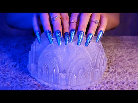 ASMR with Ice to Cool You Down🥶 (No Talking)❄️ Refreshing Crisp Tapping & Scratching on Ice
