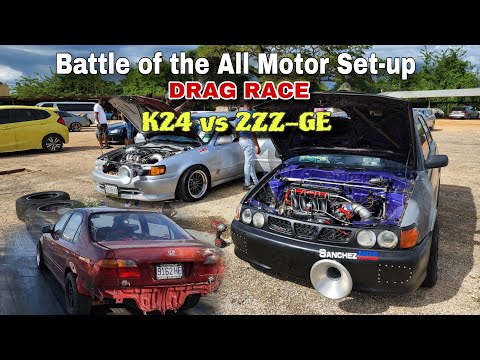 Drag Race between All Motor K24 and 2ZZ-GE  | Sanchez vs Pharmacy Man