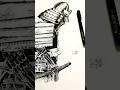 Ancient Japanese Samurai Ink A3 Drawing