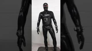 How to put on a latex catsuit with the Gimp Man of Essex
