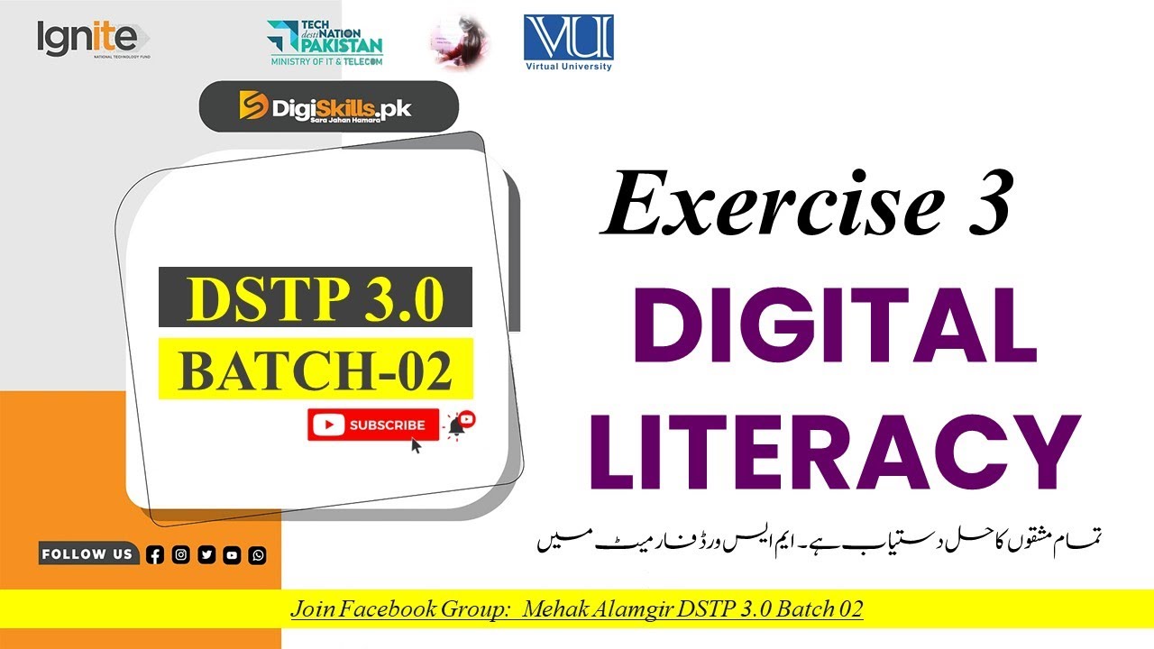 digital literacy exercise 3 2026 | dstp 3.0 batch 02