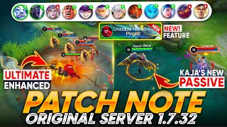 Minotaur Buff  Gusion Nerf  Kajas New Passive  New Features  Release Dates  Patch 1732