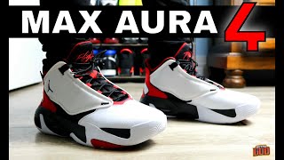JORDAN MAX AURA 4 "UNIVERSITY RED" ON FOOT ONLY 4K! #shorts #sneakershorts #sneakers #jordan