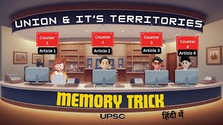 Trick To Memorize Union And Its Territory Hindi Article 1 To 4 Of Indian Consution Upsc