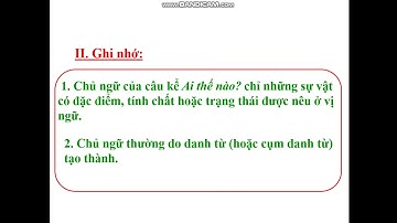 LTVC: Chủ ngữ trong câu kể Ai thế nào?