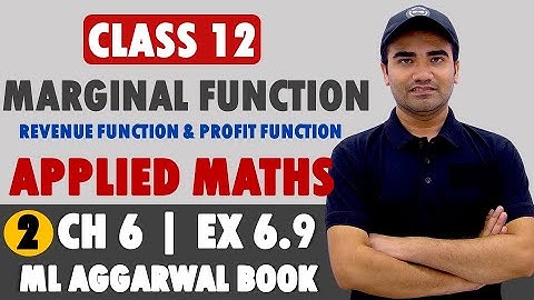 Ex 6.9 Revenue Function || Class 12 Applied Maths || Applied Mathematics Application of Derivatives