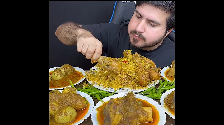 ASMR: EATING SPICY CHICKEN CURRY🔥 EGG CURRY || #shorts #mukbangn#asmreating #mukbangasmr #asmr