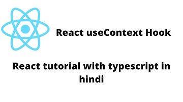 React Tutorial with Typescript (useContext Hooks) in Hindi Part-10
