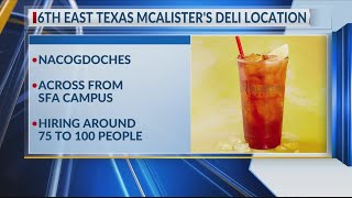 McAlister’s Deli to open Nacogdoches location across from SFA this summer