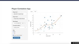 NFL Player Correlation Application Tutorial