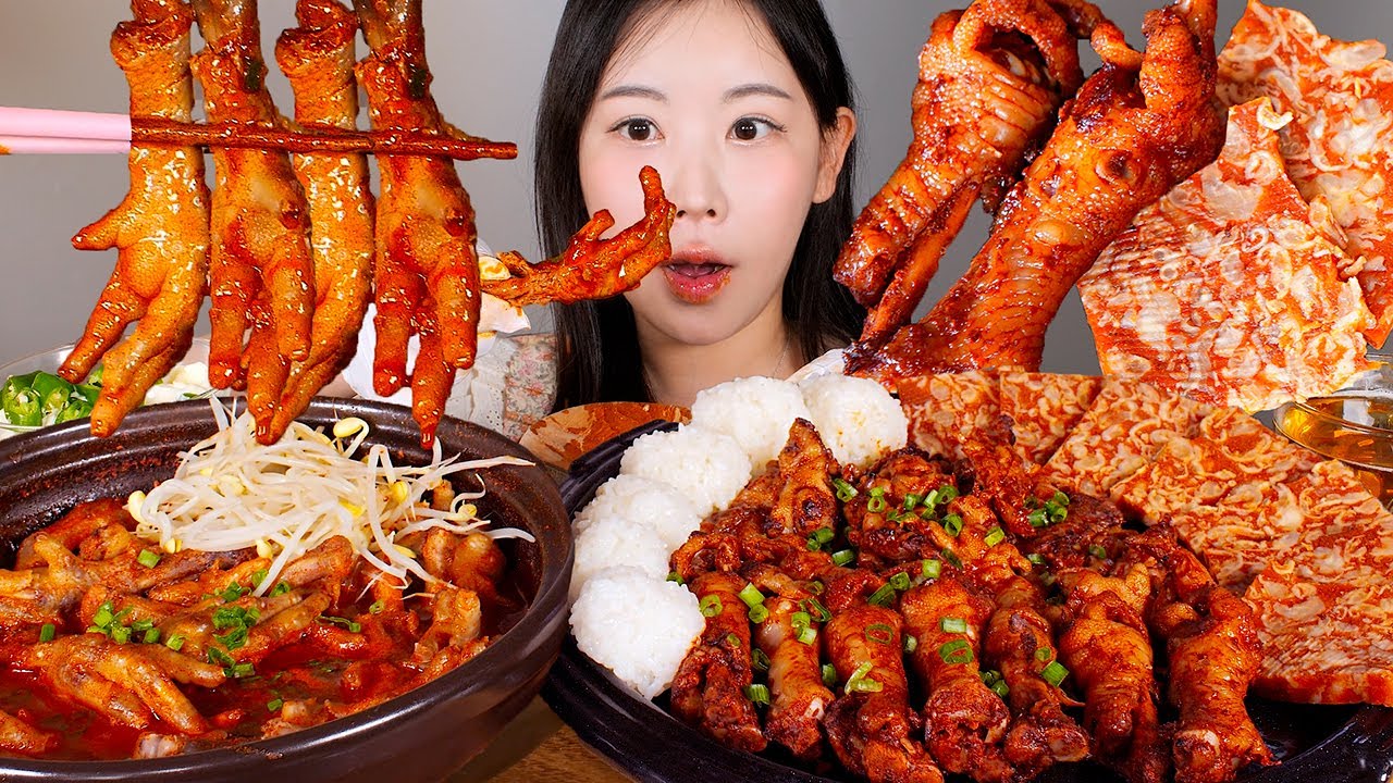 닭발 파티 시즌2🐔🦶🎉 직화 무뼈닭발 튤립닭발 통뼈국물닭발 닭발편육 먹방 Spicy Chicken Feet [eating show] mukbang korean food