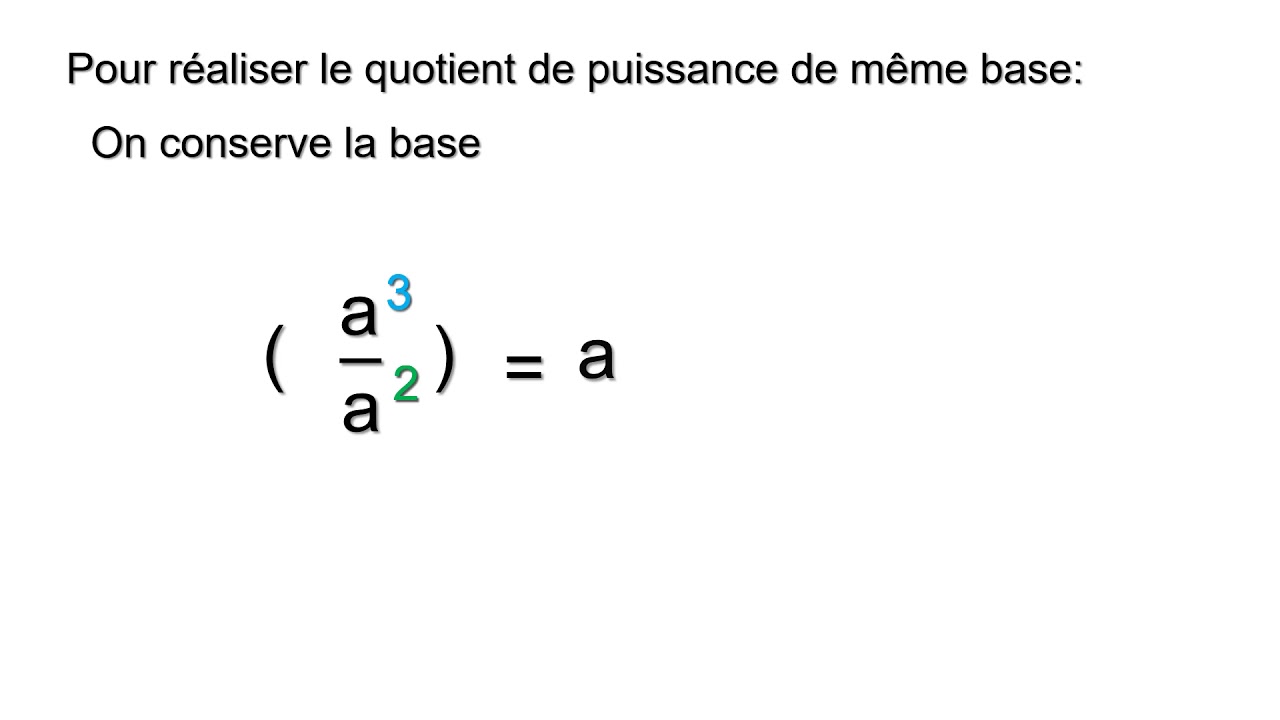 Quotient De Puissance De Mme Base YouTube