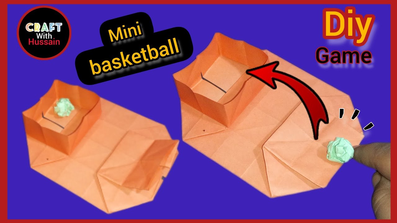 origami mini basketball Diy easy paper craft moving paper Toys
