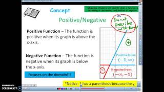 9.8 Key Features (Increasing/Decreasing, Positive/Negative)