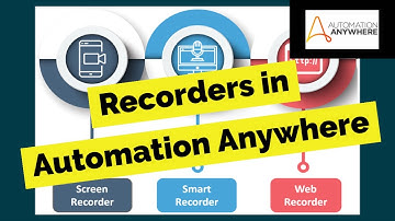 Recorders in Automation anywhere smart recorder, screen recorder, web recorder demo