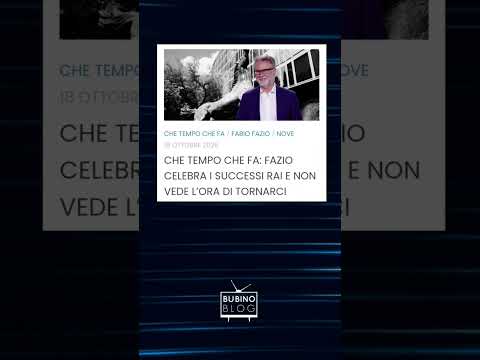 Video : FAZIO CELEBRA I SUCCESSI RAI E NON VEDE LORA DI TORNARCI