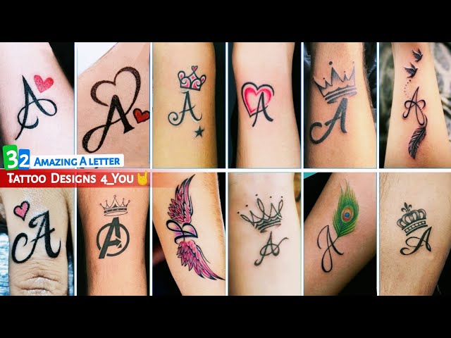 A letter tattoo designs (30+) | A name tattoo | letter A tattoo | A letter tattoo mehndi design class=