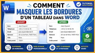 Comment Masquer les Bordures d'un Tableau dans Word